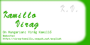 kamillo virag business card