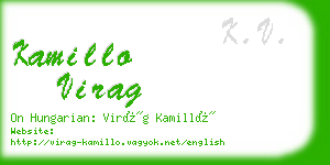 kamillo virag business card